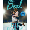 Book cover for The Deal by Elle Kennedy: a couple embraces on an ice rink under a turquoise title.